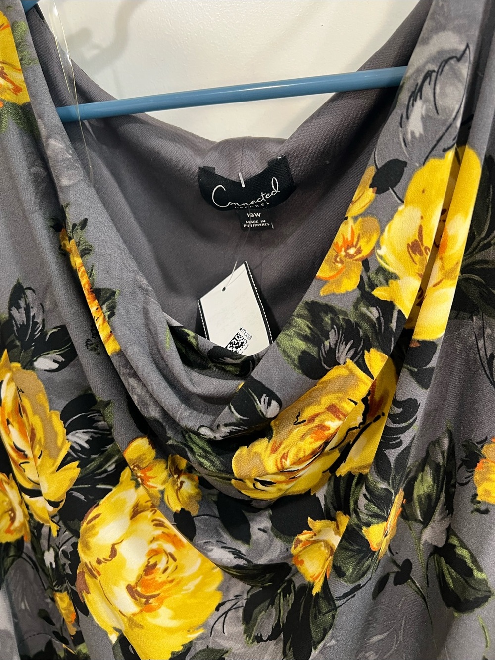 Dark Grey Maxi Dress with Yellow Rose Floral Print New / Fall / Formal / Date - Picture 7 of 12
